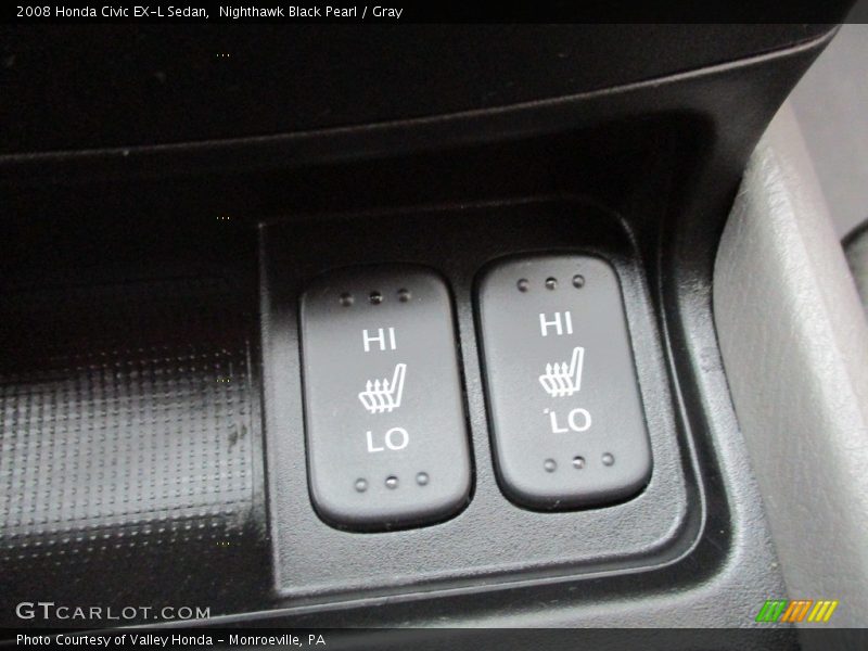 Nighthawk Black Pearl / Gray 2008 Honda Civic EX-L Sedan