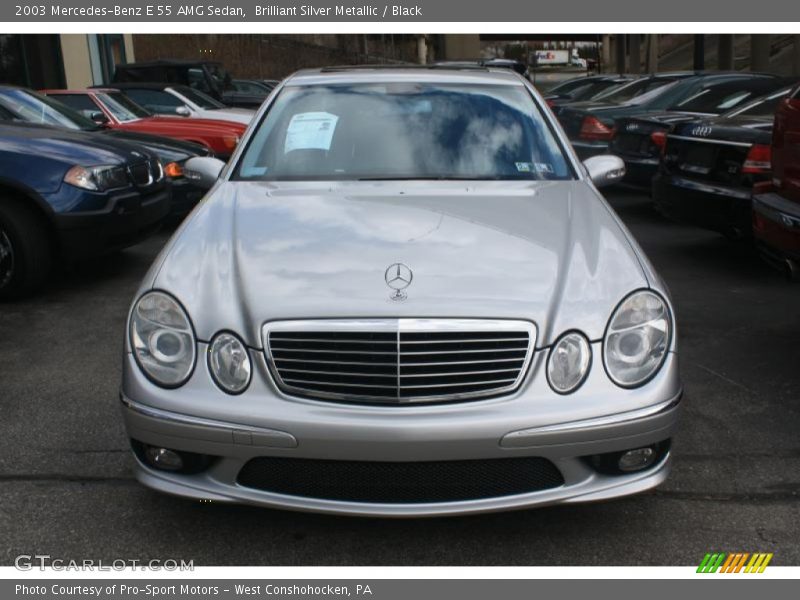 Brilliant Silver Metallic / Black 2003 Mercedes-Benz E 55 AMG Sedan