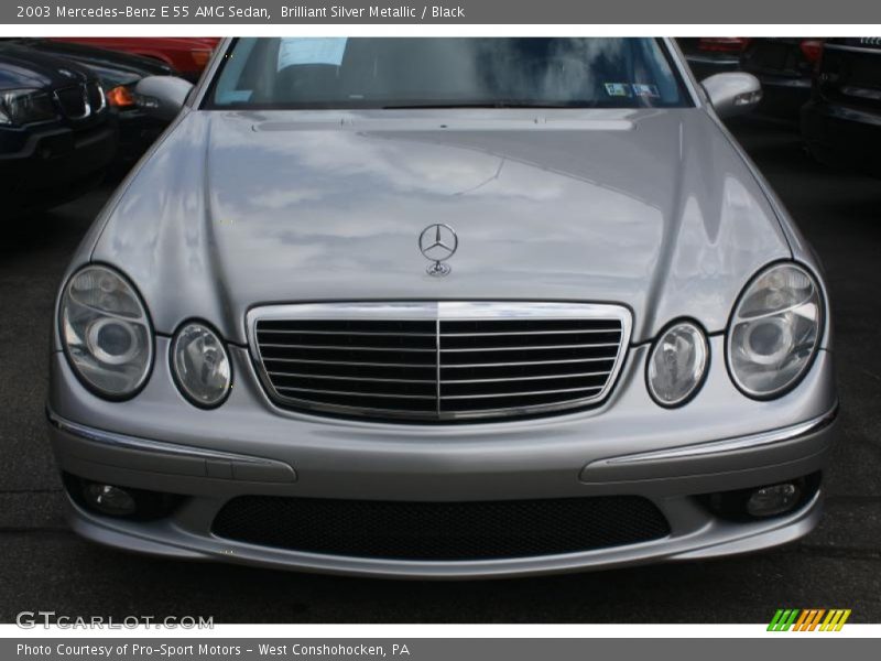 Brilliant Silver Metallic / Black 2003 Mercedes-Benz E 55 AMG Sedan