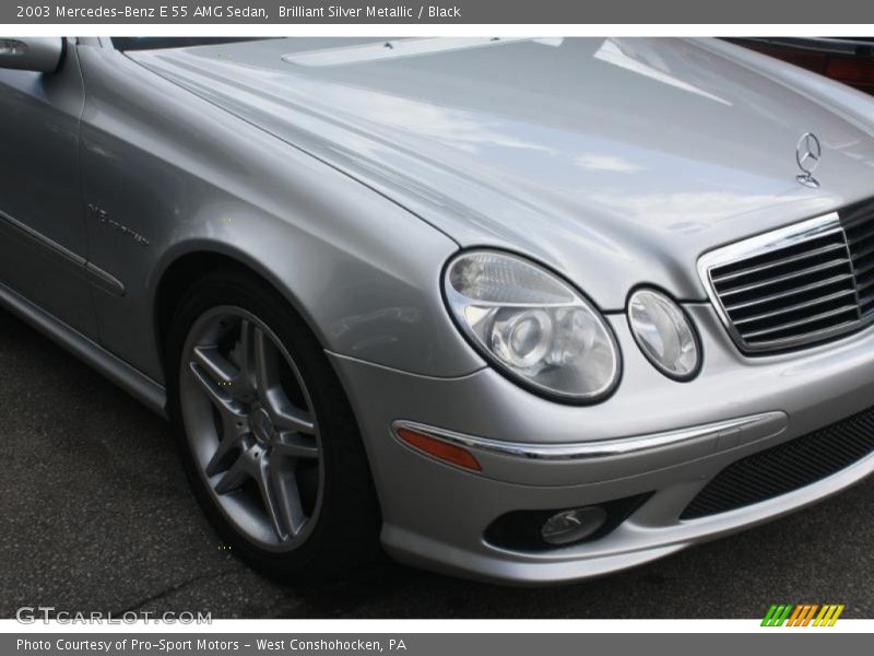 Brilliant Silver Metallic / Black 2003 Mercedes-Benz E 55 AMG Sedan