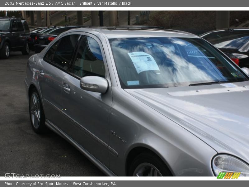 Brilliant Silver Metallic / Black 2003 Mercedes-Benz E 55 AMG Sedan