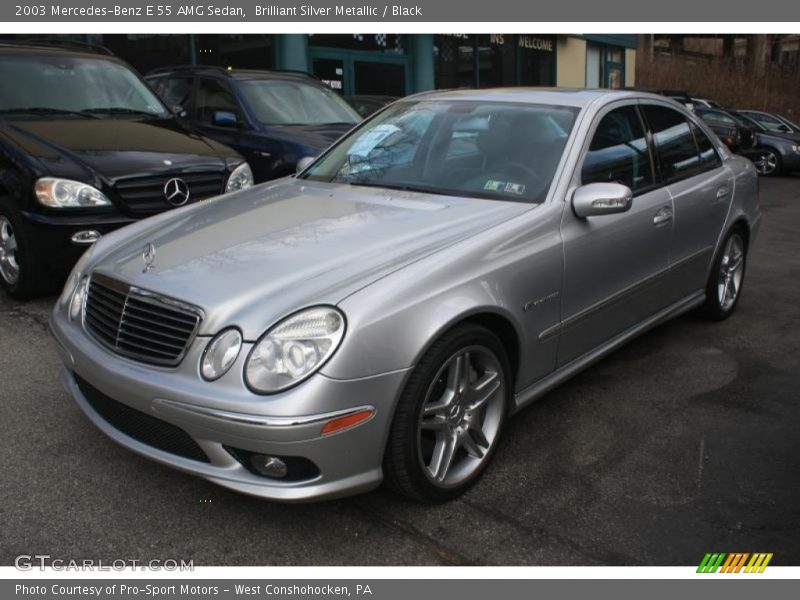 Brilliant Silver Metallic / Black 2003 Mercedes-Benz E 55 AMG Sedan