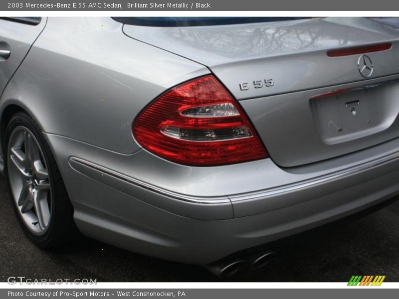 Brilliant Silver Metallic / Black 2003 Mercedes-Benz E 55 AMG Sedan