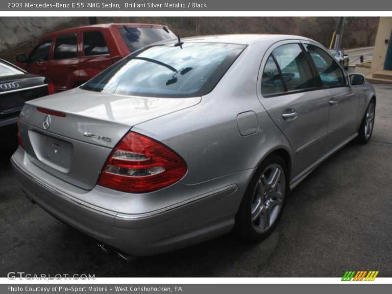 Brilliant Silver Metallic / Black 2003 Mercedes-Benz E 55 AMG Sedan