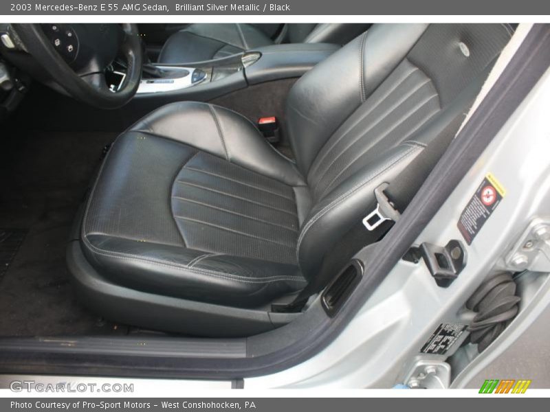 Brilliant Silver Metallic / Black 2003 Mercedes-Benz E 55 AMG Sedan