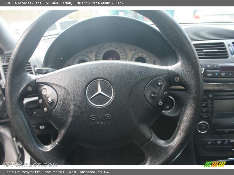 Brilliant Silver Metallic / Black 2003 Mercedes-Benz E 55 AMG Sedan
