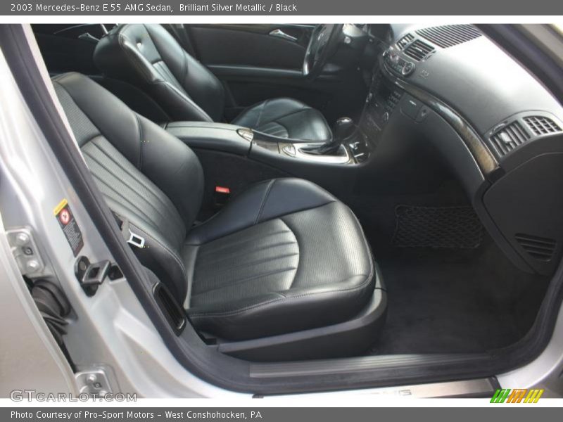 Brilliant Silver Metallic / Black 2003 Mercedes-Benz E 55 AMG Sedan