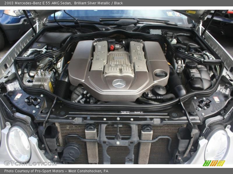 Brilliant Silver Metallic / Black 2003 Mercedes-Benz E 55 AMG Sedan