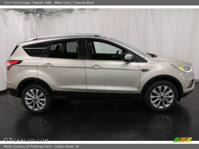 White Gold / Charcoal Black 2017 Ford Escape Titanium 4WD