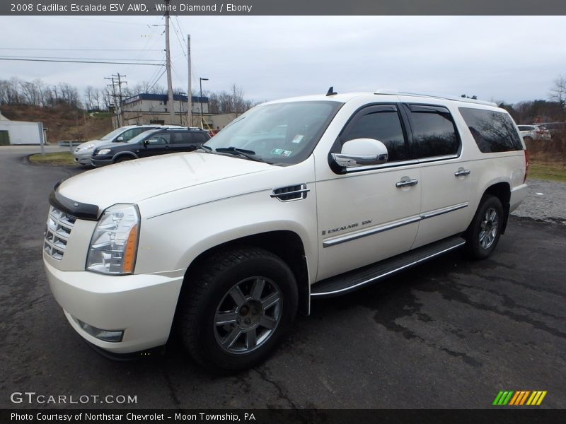 White Diamond / Ebony 2008 Cadillac Escalade ESV AWD