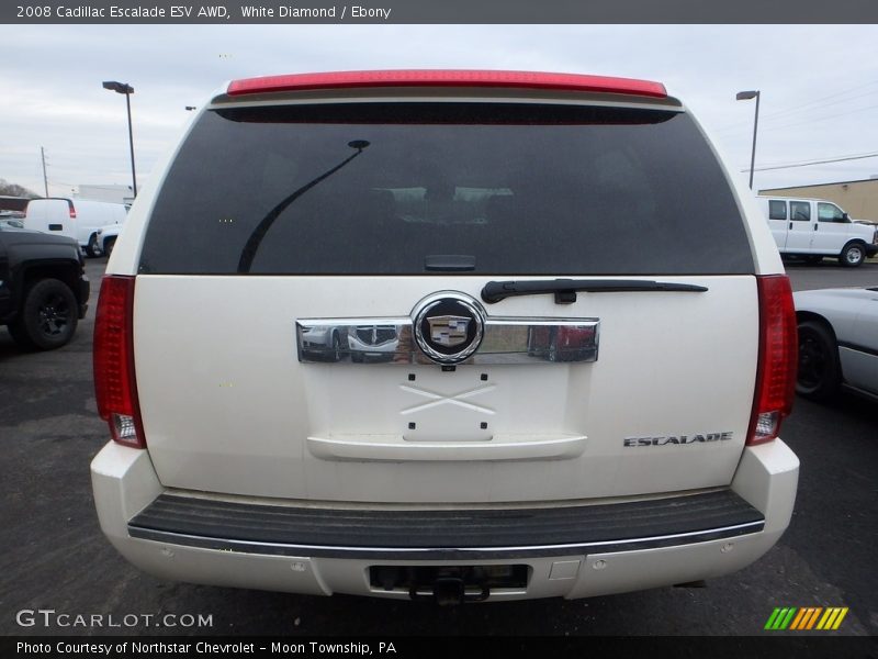 White Diamond / Ebony 2008 Cadillac Escalade ESV AWD