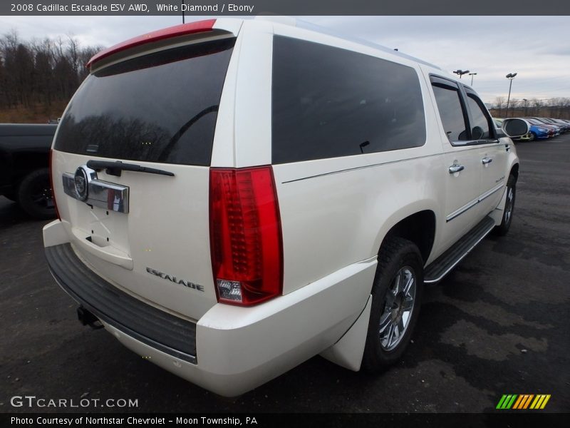 White Diamond / Ebony 2008 Cadillac Escalade ESV AWD