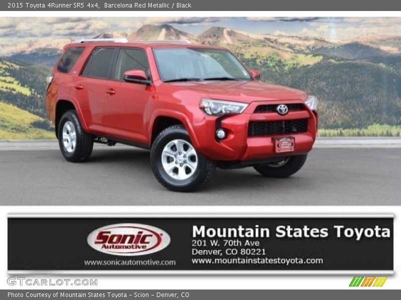 Barcelona Red Metallic / Black 2015 Toyota 4Runner SR5 4x4
