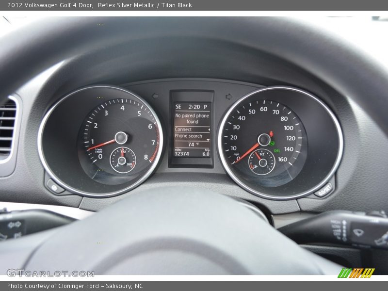 Reflex Silver Metallic / Titan Black 2012 Volkswagen Golf 4 Door