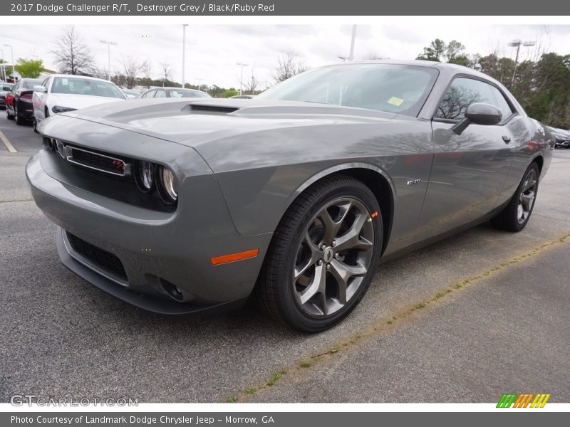 Destroyer Grey / Black/Ruby Red 2017 Dodge Challenger R/T