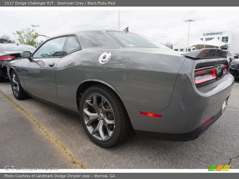 Destroyer Grey / Black/Ruby Red 2017 Dodge Challenger R/T