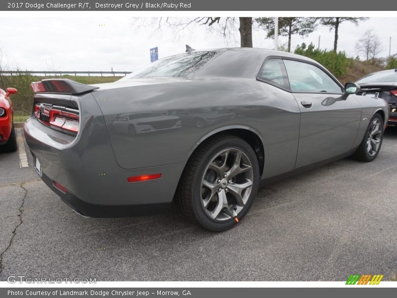 Destroyer Grey / Black/Ruby Red 2017 Dodge Challenger R/T