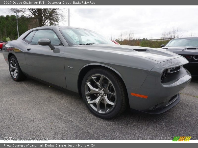 Destroyer Grey / Black/Ruby Red 2017 Dodge Challenger R/T