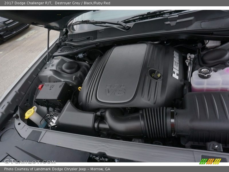 Destroyer Grey / Black/Ruby Red 2017 Dodge Challenger R/T