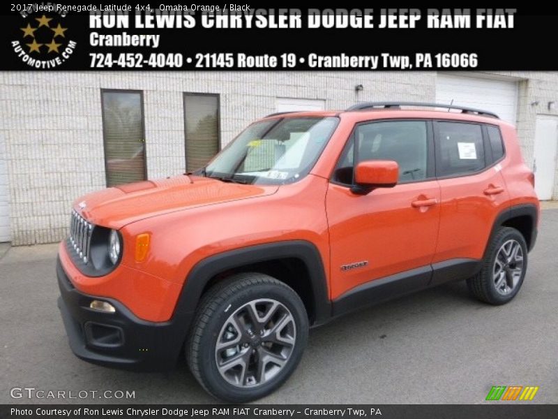 Omaha Orange / Black 2017 Jeep Renegade Latitude 4x4