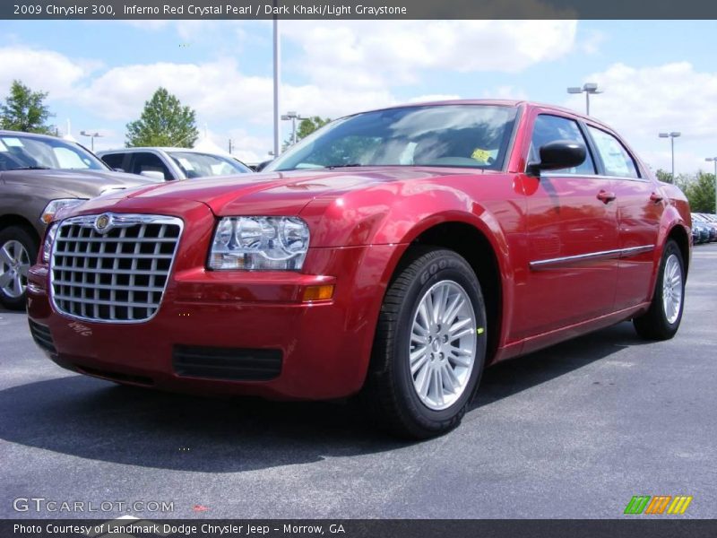 Inferno Red Crystal Pearl / Dark Khaki/Light Graystone 2009 Chrysler 300