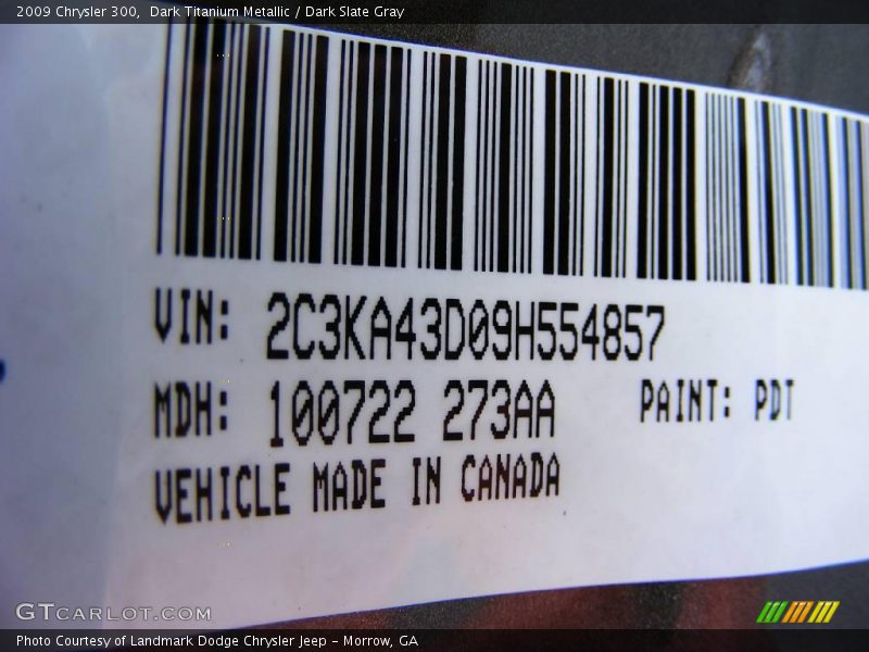Dark Titanium Metallic / Dark Slate Gray 2009 Chrysler 300