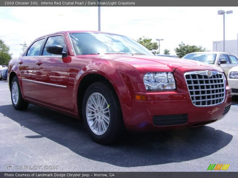 Inferno Red Crystal Pearl / Dark Khaki/Light Graystone 2009 Chrysler 300