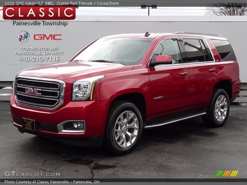 Crystal Red Tintcoat / Cocoa/Dune 2015 GMC Yukon SLT 4WD