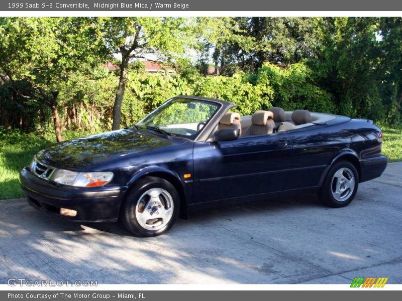 Midnight Blue Mica / Warm Beige 1999 Saab 9-3 Convertible