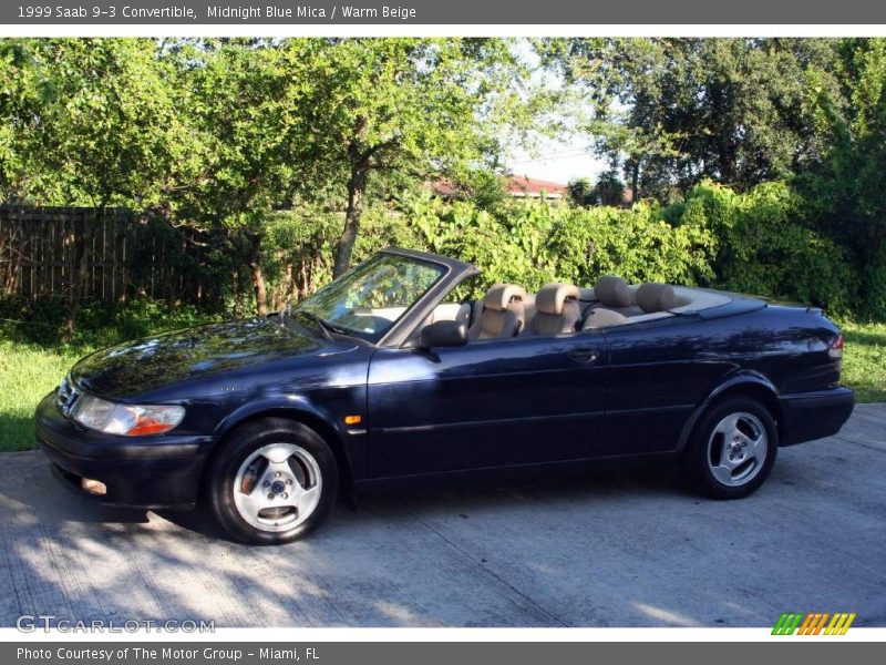 Midnight Blue Mica / Warm Beige 1999 Saab 9-3 Convertible