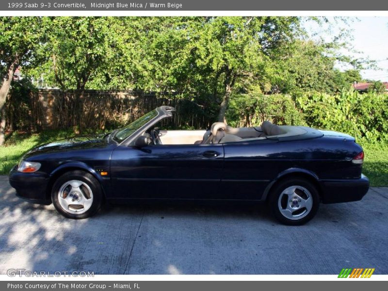 Midnight Blue Mica / Warm Beige 1999 Saab 9-3 Convertible