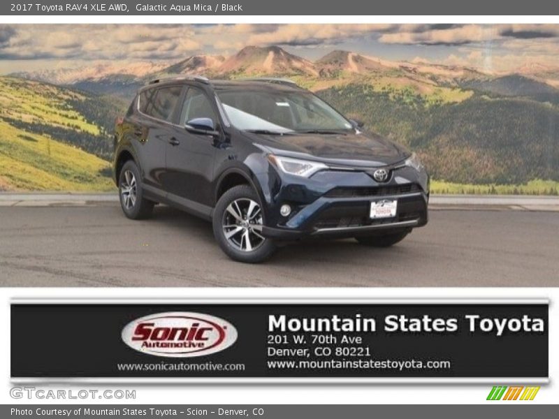 Galactic Aqua Mica / Black 2017 Toyota RAV4 XLE AWD