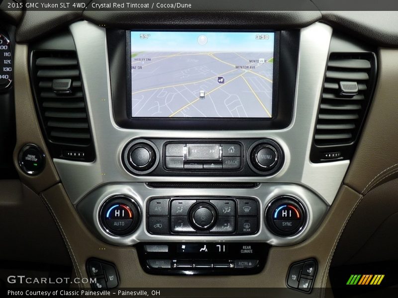 Crystal Red Tintcoat / Cocoa/Dune 2015 GMC Yukon SLT 4WD