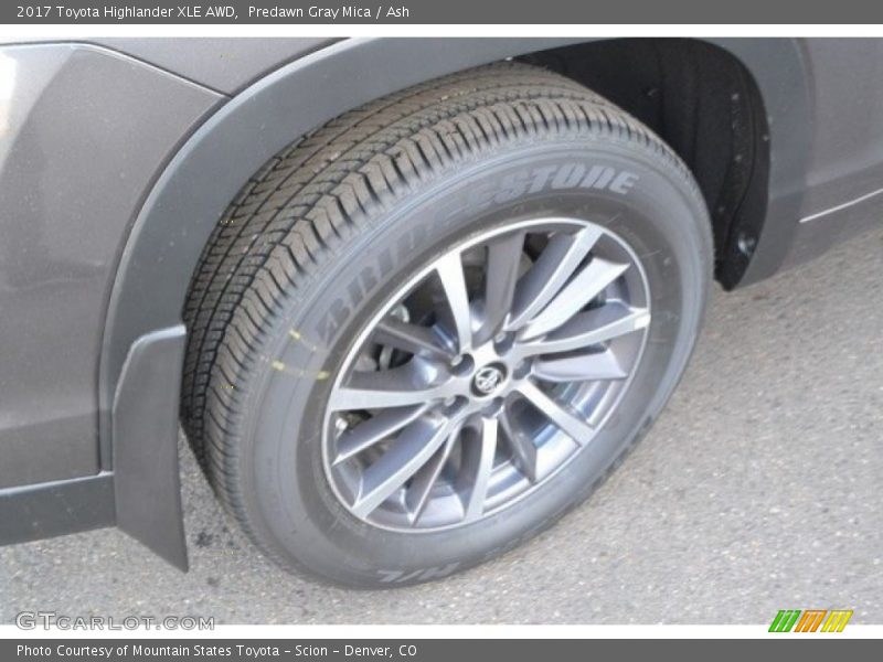 Predawn Gray Mica / Ash 2017 Toyota Highlander XLE AWD