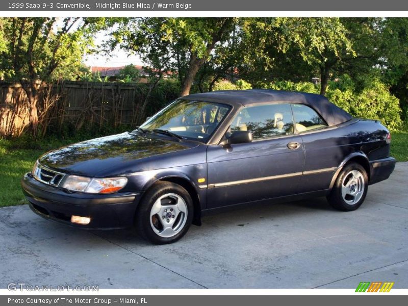 Midnight Blue Mica / Warm Beige 1999 Saab 9-3 Convertible