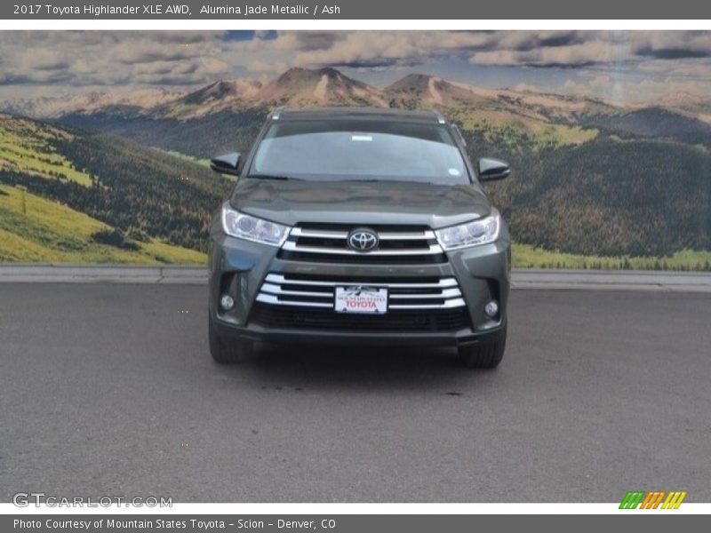 Alumina Jade Metallic / Ash 2017 Toyota Highlander XLE AWD