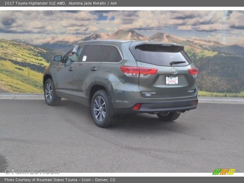 Alumina Jade Metallic / Ash 2017 Toyota Highlander XLE AWD