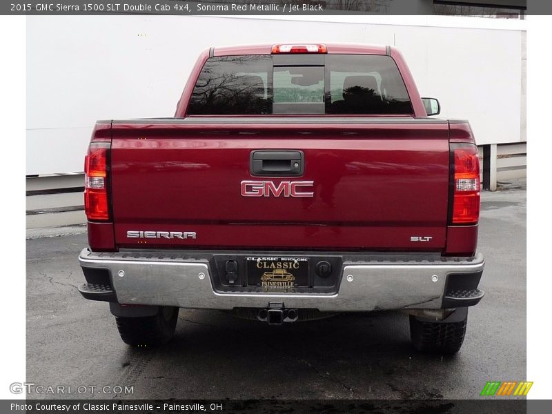 Sonoma Red Metallic / Jet Black 2015 GMC Sierra 1500 SLT Double Cab 4x4