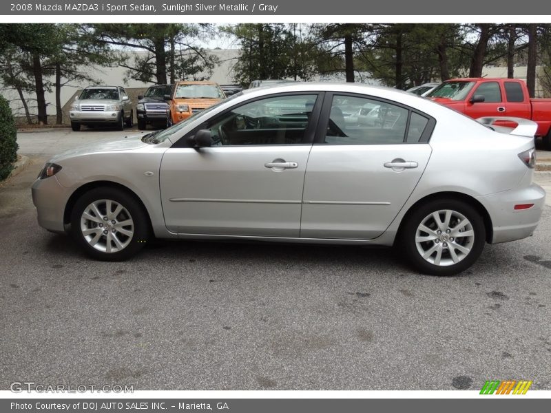 Sunlight Silver Metallic / Gray 2008 Mazda MAZDA3 i Sport Sedan