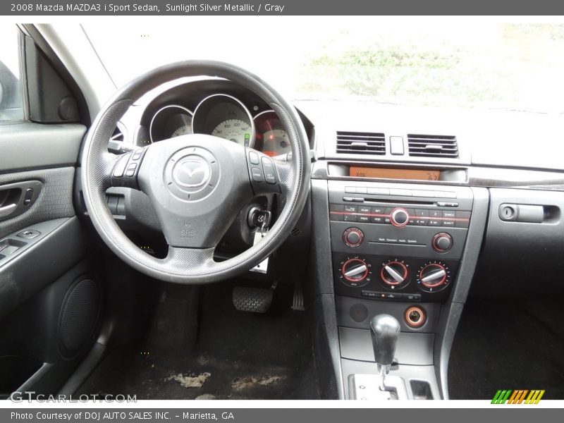 Sunlight Silver Metallic / Gray 2008 Mazda MAZDA3 i Sport Sedan