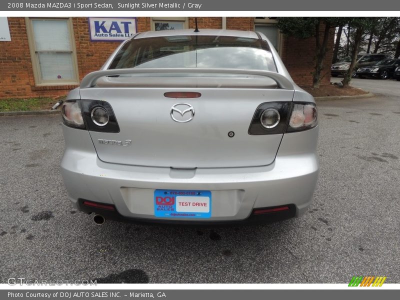 Sunlight Silver Metallic / Gray 2008 Mazda MAZDA3 i Sport Sedan