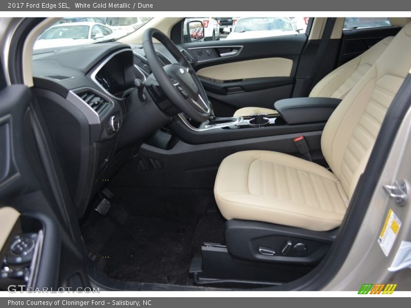 White Gold Metallic / Dune 2017 Ford Edge SEL