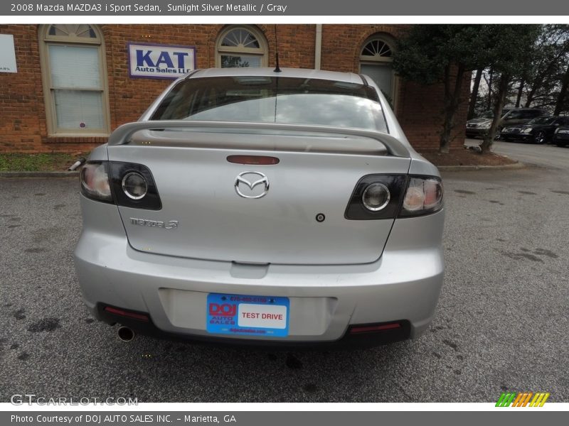 Sunlight Silver Metallic / Gray 2008 Mazda MAZDA3 i Sport Sedan