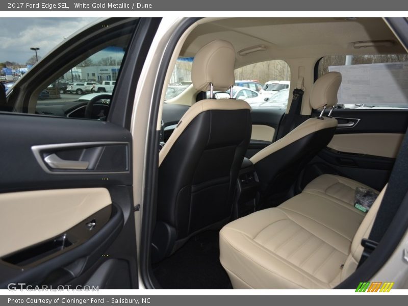 White Gold Metallic / Dune 2017 Ford Edge SEL