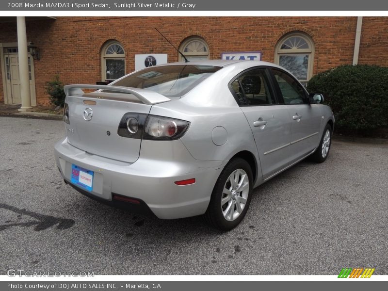 Sunlight Silver Metallic / Gray 2008 Mazda MAZDA3 i Sport Sedan