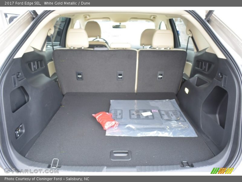 White Gold Metallic / Dune 2017 Ford Edge SEL