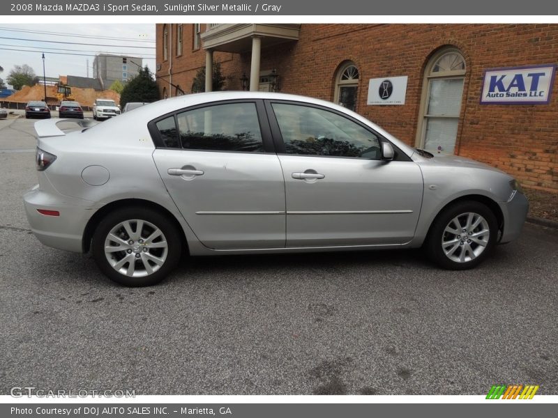 Sunlight Silver Metallic / Gray 2008 Mazda MAZDA3 i Sport Sedan