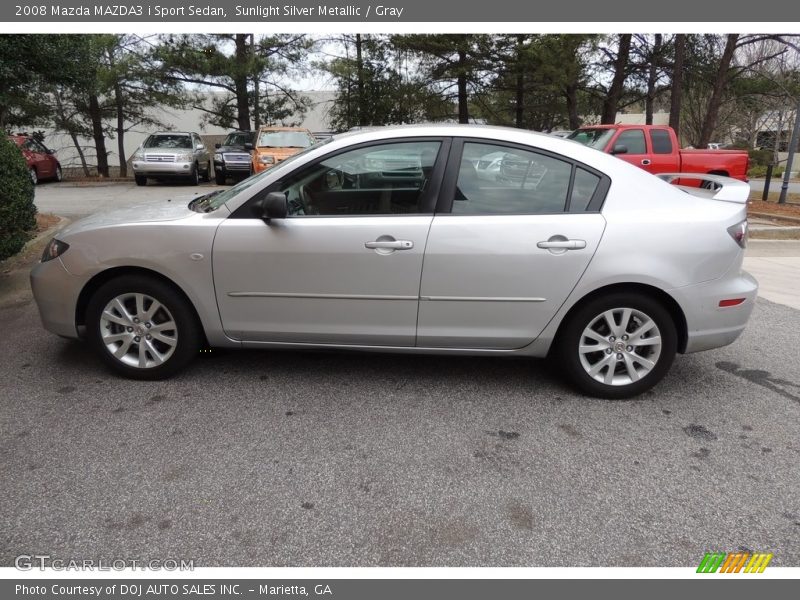 Sunlight Silver Metallic / Gray 2008 Mazda MAZDA3 i Sport Sedan