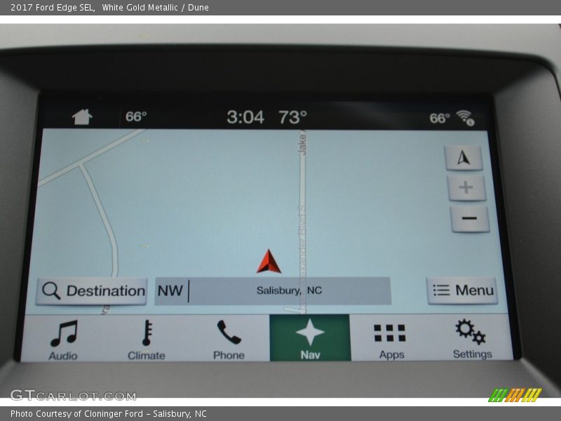 White Gold Metallic / Dune 2017 Ford Edge SEL