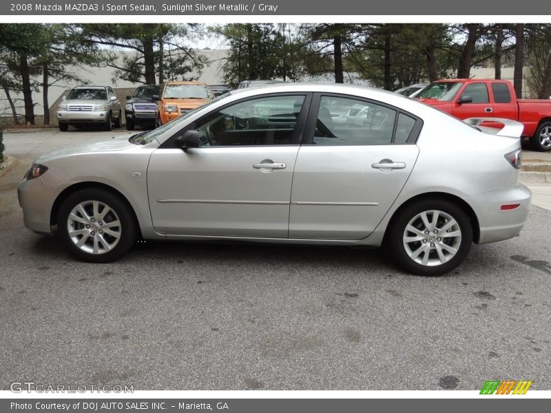 Sunlight Silver Metallic / Gray 2008 Mazda MAZDA3 i Sport Sedan